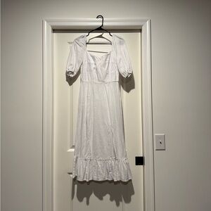 Mi Ami white midi dress